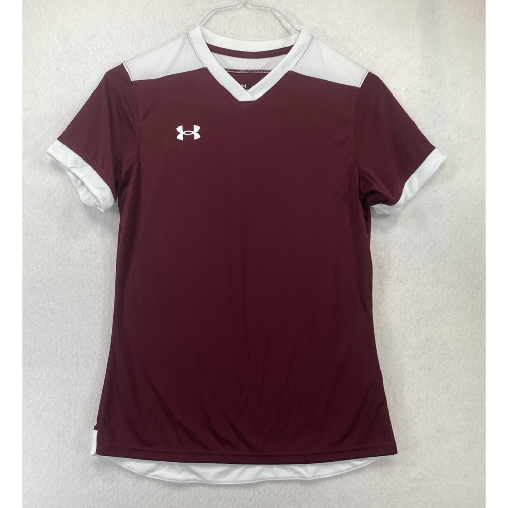 New Under Armour Maquina 3.0 Jersey Women Adult Maroon 1328131-609 Sz S C140